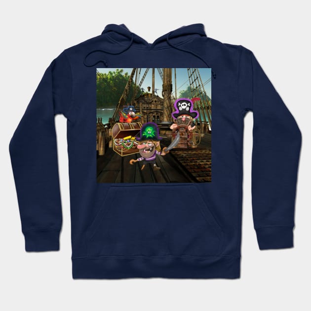 Pirates and treasure Hoodie by Paciana Peroni